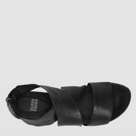 Eileen Fisher Sport Wide Strap Leather Sandle Sneaker - Picture 2 of 8